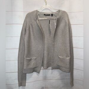 Cyrus open-front pocket cardigan in a taupe/gray color Size XS